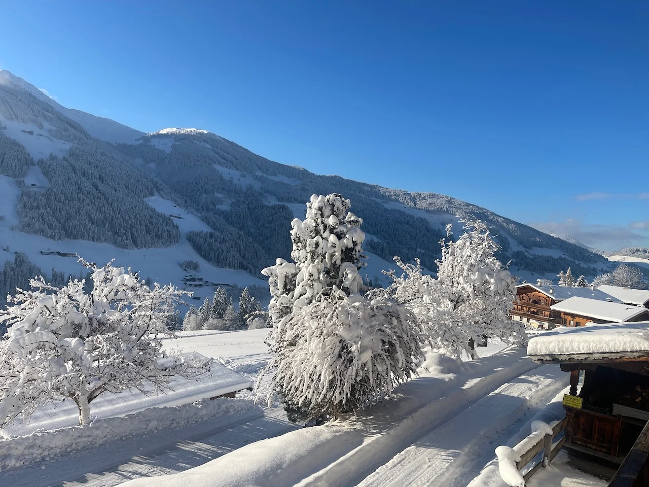 Appartement Rossalm - verschneites Land
